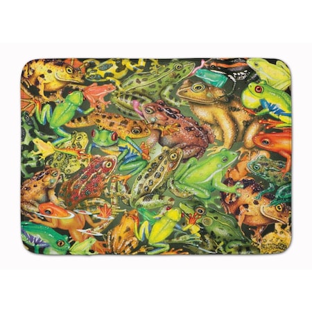 Carolines Treasures 19 x 27 in. Frogs Machine Washable Memory Foam Mat PRS4053RUG